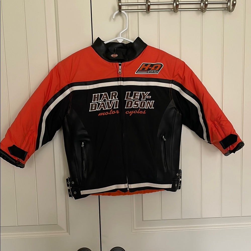 Harley-Davidson Black and Orange Jacket